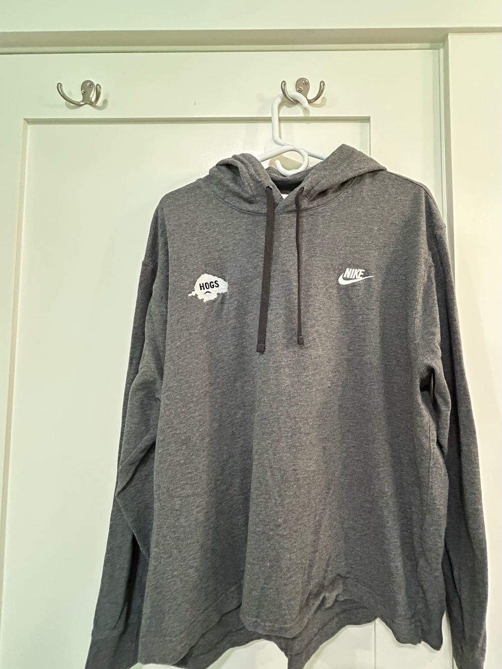 Razorbacks Nike Gray Pullover Hoodie Size Large